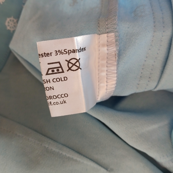 Collectif Gracie Nautical Blue Anchor Pinup Capris - XS - Picture 10 of 10